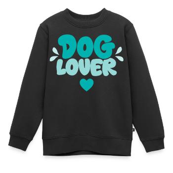 Dog Lover - Kinder Premium Organic Sweatshirt - Schwarz - Vorne - AI Model Kid Female (0cm)