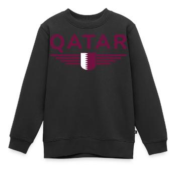 Katar Design – Exklusiv und Modern - Kinder Premium Organic Sweatshirt - Schwarz - Vorne - AI Model Kid Female (0cm)