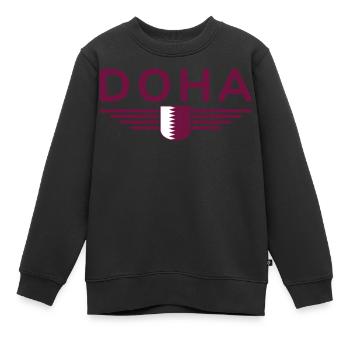 Doha Design – Stilvoll und Einzigartig - Kinder Premium Organic Sweatshirt - Schwarz - Vorne - AI Model Kid Female (0cm)