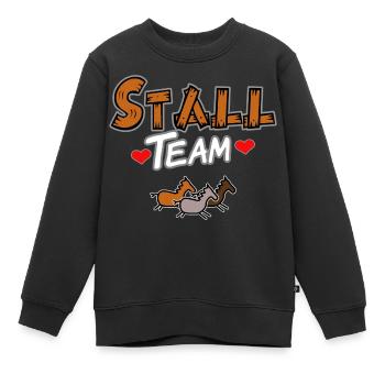 Team im Stall Pferde - Kinder Premium Organic Sweatshirt - Schwarz - Vorne - AI Model Kid Female (0cm)