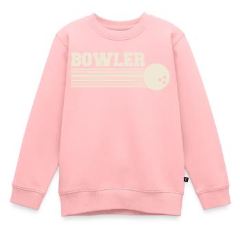 Bowler Bowling League Bowlers - Sweat Premium enfant bio - rose - Devant - AI Model Kid Female (0cm)