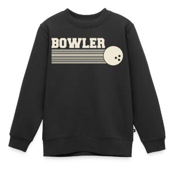 Bowler Bowling League Bowlers - Sweat Premium enfant bio - noir - Devant - AI Model Kid Female (0cm)