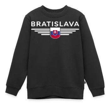 Bratislava, Slovaquie Style Design T-Shirt - Sweat Premium enfant bio - noir - Devant - AI Model Kid Female (0cm)