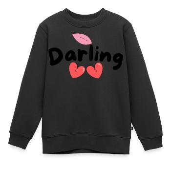 Darling I love you - Kinder Premium Organic Sweatshirt - Schwarz - Vorne - AI Model Kid Female (0cm)