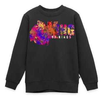 Intensiver König des Lebens - Kinder Premium Organic Sweatshirt - Schwarz - Vorne - AI Model Kid Female (0cm)