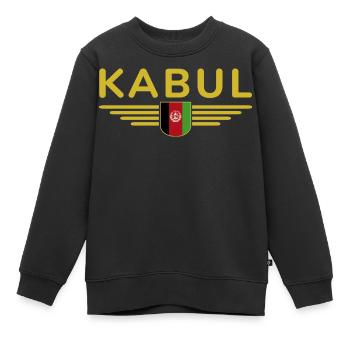 Kabul Design – Au cœur de l’Afghanistan - Sweat Premium enfant bio - noir - Devant - AI Model Kid Female (0cm)