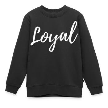 Loyauté loyale - Sweat Premium enfant bio - noir - Devant - AI Model Kid Female (0cm)