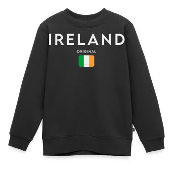 Flagge von Irland, Irish Pride - Kinder Premium Organic Sweatshirt - Schwarz - Vorne - AI Model Kid Female (0cm)
