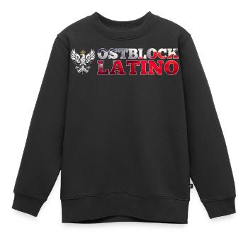 Ostblock Latino Pole Polen weißer Adler Geschenk - Kinder Premium Organic Sweatshirt - Schwarz - Vorne - AI Model Kid Female (0cm)