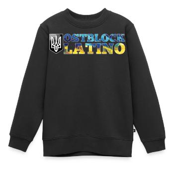 Ostblock Latino Ukrainer Ukraine Geschenk - Kinder Premium Organic Sweatshirt - Schwarz - Vorne - AI Model Kid Female (0cm)