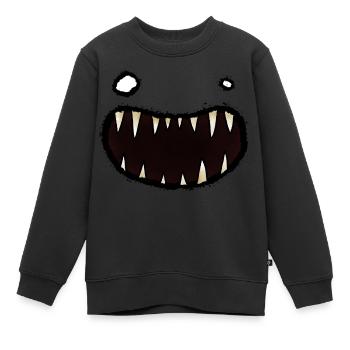 aaargh 03 Monster Mouth - Kids Premium Organic Sweatshirt - black - Front - AI Model Kid Female (0cm)