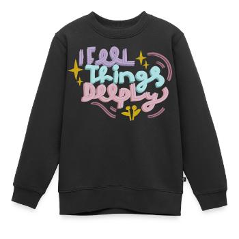 Ressentez profondément le pastel - Sweat Premium enfant bio - noir - Devant - AI Model Kid Female (0cm)