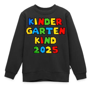 KINDERGARTENKIND 2025 - KINDERGARTEN - HORTKIND - Kinder Premium Organic Sweatshirt - Schwarz - Vorne - AI Model Kid Female (0cm)