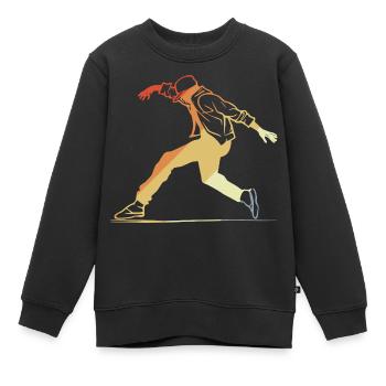 Retro Breakdancing - Kinder Premium Organic Sweatshirt - Schwarz - Vorne - AI Model Kid Female (0cm)