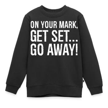 À vos marques, prêts, partez - Sweat Premium enfant bio - noir - Devant - AI Model Kid Female (0cm)