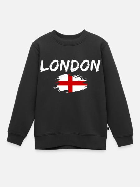 Londres, Angleterre, Ville de Londres - Sweat Premium enfant bio - noir