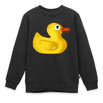 Süße Quietscheente - Kinder Premium Organic Sweatshirt - Schwarz - Vorne - AI Model Kid Female (0cm)
