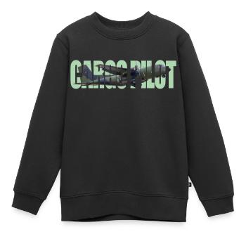 Cargo pilot C-160 - Kinder Premium Organic Sweatshirt - Schwarz - Vorne - AI Model Kid Female (0cm)