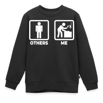 Ich als Metzger - Kinder Premium Organic Sweatshirt - Schwarz - Vorne - AI Model Kid Female (0cm)