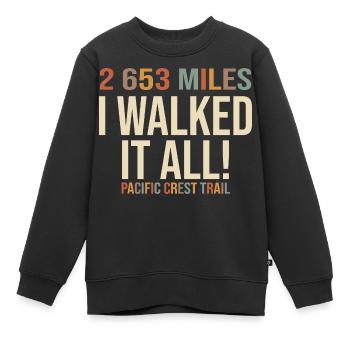 Finisher Pacific Crest Trail T-Shirt Rando PCT - Kinder Premium Organic Sweatshirt - Schwarz - Vorne - AI Model Kid Female (0cm)