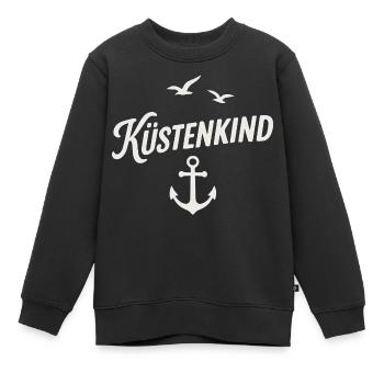 Küstenkind - Kinder Premium Organic Sweatshirt - Schwarz - Vorne - AI Model Kid Female (0cm)