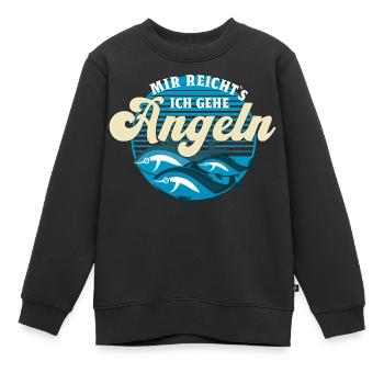 Angler Chaos Motiv Design Fischer angeln Geschenk - Kinder Premium Organic Sweatshirt - Schwarz - Vorne - AI Model Kid Female (0cm)