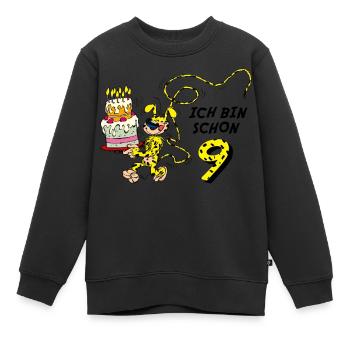 Marsupilami Geburtstagsdesign Ich Bin Schon Neun - Kinder Premium Organic Sweatshirt - Schwarz - Vorne - AI Model Kid Female (0cm)