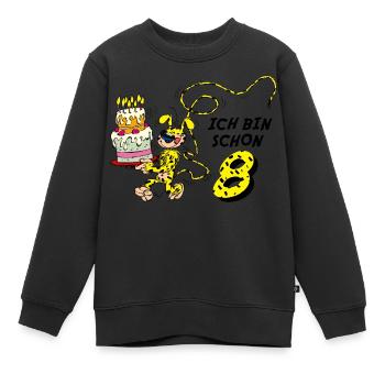 Marsupilami Geburtstagsdesign Ich Bin Schon Acht - Kinder Premium Organic Sweatshirt - Schwarz - Vorne - AI Model Kid Female (0cm)