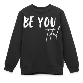 SOYEZ VOUS-mêmes. Soyez vous-même et soyez belle. Soyez vous-même. - Sweat Premium enfant bio - noir - Devant - AI Model Kid Female (0cm)