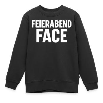 FEIERABEND FACE - Kinder Premium Organic Sweatshirt - Schwarz - Vorne - AI Model Kid Female (0cm)
