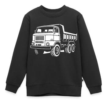 Schwerlast aus Stahl - Kinder Premium Organic Sweatshirt - Schwarz - Vorne - AI Model Kid Female (0cm)
