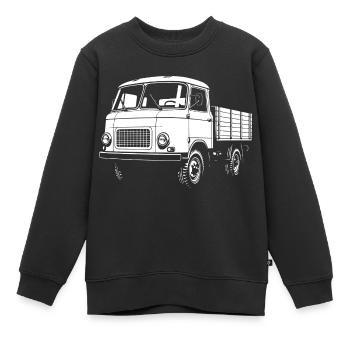 Légende de la RDA sur roues Description : - Sweat Premium enfant bio - noir - Devant - AI Model Kid Female (0cm)