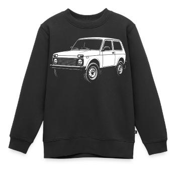 Légende du terrain - Sweat Premium enfant bio - noir - Devant - AI Model Kid Female (0cm)