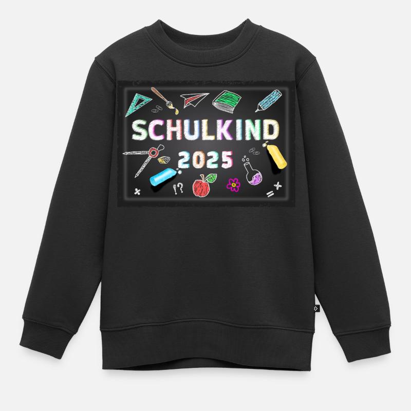 Schulkind 2025 Erstklässler - Kinder Premium Organic Sweatshirt - Schwarz