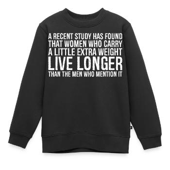 Eine aktuelle Studie hat ergeben, dass Frauen, die eine - Kinder Premium Organic Sweatshirt - Schwarz - Vorne - AI Model Kid Female (0cm)