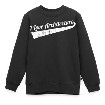 L’amour de l’architecture - Sweat Premium enfant bio - noir - Devant - AI Model Kid Female (0cm)