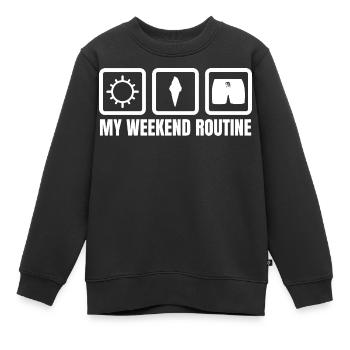 Amateur de crème glacée - Sweat Premium enfant bio - noir - Devant - AI Model Kid Female (0cm)