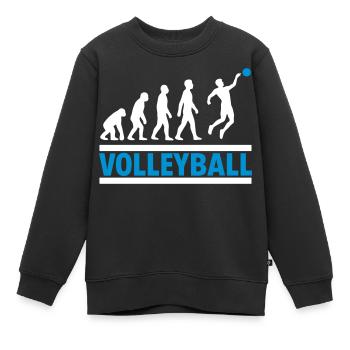 Évolution Volleyball Smash Sport Cadeau - Sweat Premium enfant bio - noir - Devant - AI Model Kid Female (0cm)