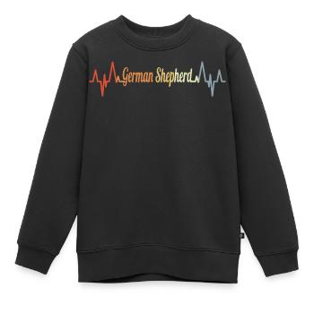 Schäferhund Pulsschlag - Kinder Premium Organic Sweatshirt - Schwarz - Vorne - AI Model Kid Female (0cm)