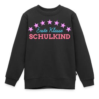 1. Klasse Schulkind Einschulung Schulbeginn - Kinder Premium Organic Sweatshirt - Schwarz - Vorne - AI Model Kid Female (0cm)