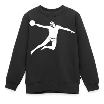 Wasserball Powerwurf - Kinder Premium Organic Sweatshirt - Schwarz - Vorne - AI Model Kid Female (0cm)