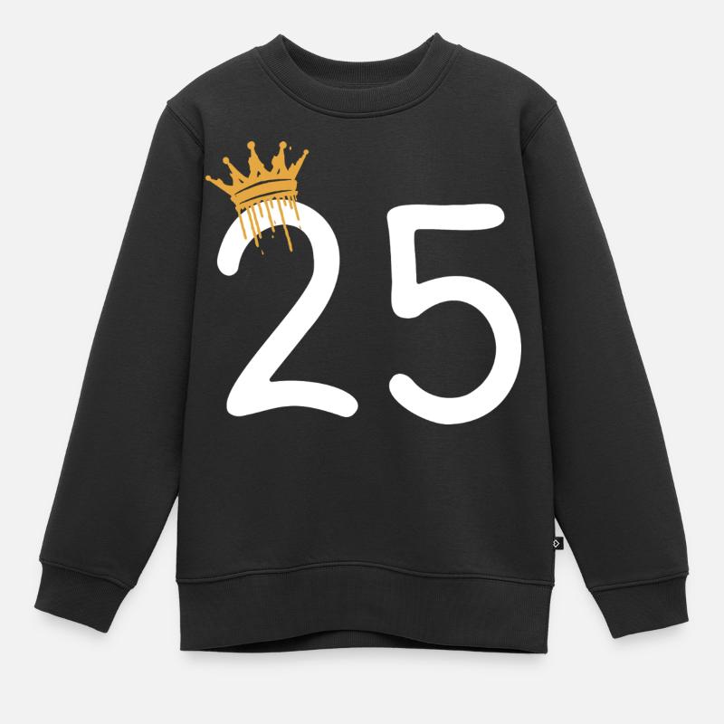 25 - Kinder Premium Organic Sweatshirt - Schwarz