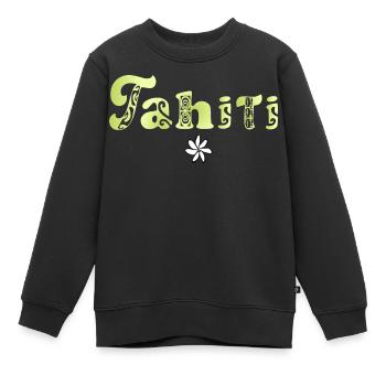 Tahiti (Limette) - Kinder Premium Organic Sweatshirt - Schwarz - Vorne - AI Model Kid Female (0cm)