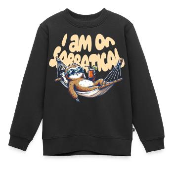 en congé sabbatique - Sweat Premium enfant bio - noir - Devant - AI Model Kid Female (0cm)