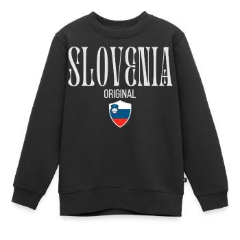 Ursprünglich aus Slowenien, geboren in Slowenien - Kinder Premium Organic Sweatshirt - Schwarz - Vorne - AI Model Kid Female (0cm)