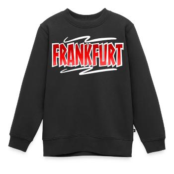 Francfort - Sweat Premium enfant bio - noir - Devant - AI Model Kid Female (0cm)