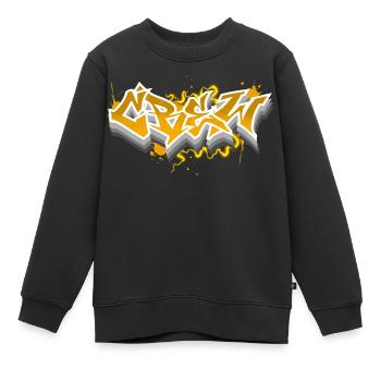 Crew - Kinder Premium Organic Sweatshirt - Schwarz - Vorne - AI Model Kid Female (0cm)