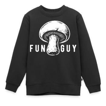 Champignon Funguy Pilzsammler - Pilze - Spruch - Kinder Premium Organic Sweatshirt - Schwarz - Vorne - AI Model Kid Female (0cm)