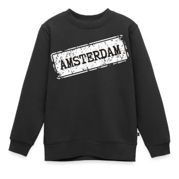 Amsterdam Street Style - Kinder Premium Organic Sweatshirt - Schwarz - Vorne - AI Model Kid Female (0cm)