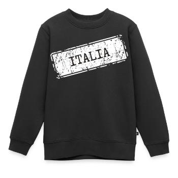 Italia - Kinder Premium Organic Sweatshirt - Schwarz - Vorne - AI Model Kid Female (0cm)